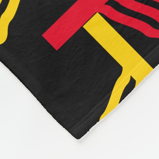 Stijlvol etnisch geometrisch monogram fleece deken (Hoek)