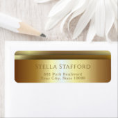 Stijlvol Fancy design - goudkleuren Etiket (Insitu)