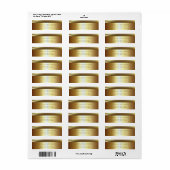 Stijlvol Fancy design - goudkleuren Etiket (Full Sheet)