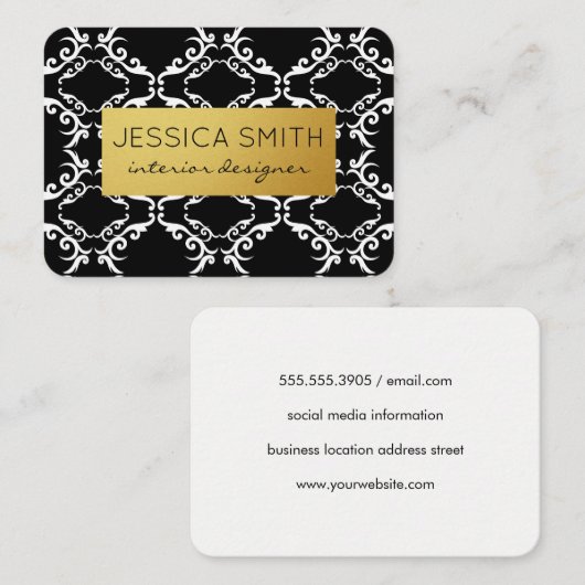 Stijlvol Fancy patroon Visitekaartje (Voorkant / Achterkant)