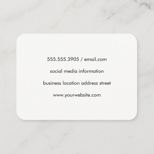 Stijlvol fantasierijk patroon visitekaartje (Achterkant)