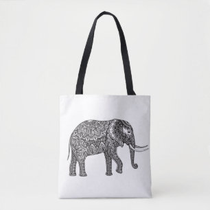 Stijlvol Fantasy Elephant Doodle 2 Tote Bag