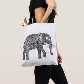 Stijlvol Fantasy Elephant Doodle 2 Tote Bag (Dichtbij)