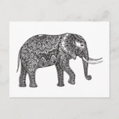 Stijlvol Fantasy Elephant Doodle Briefkaart (Voorkant)
