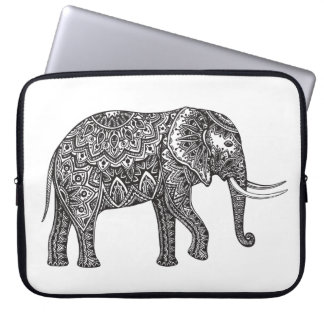 Stijlvol Fantasy Elephant Doodle Laptop Sleeve