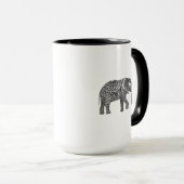 Stijlvol Fantasy Elephant Doodle Mok (Voorkant rechts)