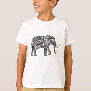 Stijlvol Fantasy Elephant Doodle T-shirt