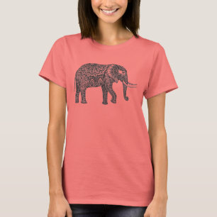 Stijlvol Fantasy Elephant Doodle T-shirt