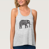 Stijlvol Fantasy Elephant Doodle Tanktop (Voorkant)