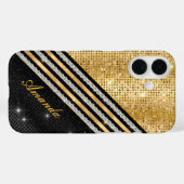 Stijlvol faux Crystal Gold en zwart, op maat gemaa Case-Mate iPhone Case (Achterkant (horizontaal))