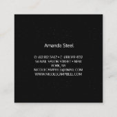 Stijlvol faux Crystal Gold en zwart, speciaal gepe Vierkante Visitekaartje (Achterkant)