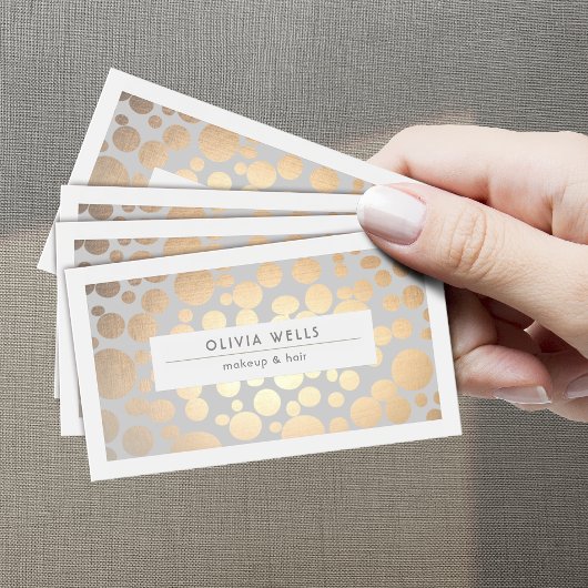 Stijlvol Faux Gold Foil Cosmetoloog Salon and Spa Visitekaartje