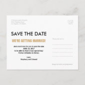 Stijlvol Faux Gold Glitter Sparen het Briefkaart v (Achterkant)