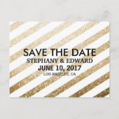 Stijlvol Faux Gold Glitter Sparen het Briefkaart v (Voorkant)