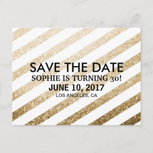 Stijlvol Faux Gold Glitter Sparen het Briefkaart v