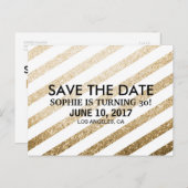 Stijlvol Faux Gold Glitter Sparen het Briefkaart v (Voorkant / Achterkant)