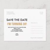 Stijlvol Faux Gold Glitter Sparen het Briefkaart v (Achterkant)