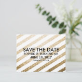 Stijlvol Faux Gold Glitter Sparen het Briefkaart v (Staand voorkant)