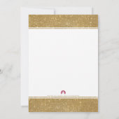 Stijlvol Faux Gold Glitter Vrijgezellenfeest Invit Kaart (Achterkant)