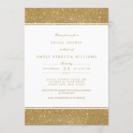 Stijlvol Faux Gold Glitter Vrijgezellenfeest Invit Kaart