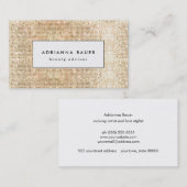 Stijlvol Faux Gold Sequin Pattern Beauty Spa Visitekaartje (Voorkant / Achterkant)