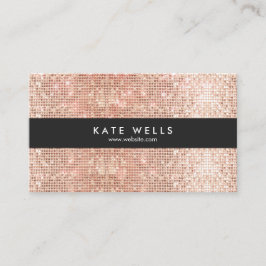 Stijlvol Faux Roos Gold Sequin Black Striped Visitekaartje