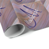 Stijlvol feest | Paarse bruine koperen penseelstre Cadeaupapier (Rol Hoek)