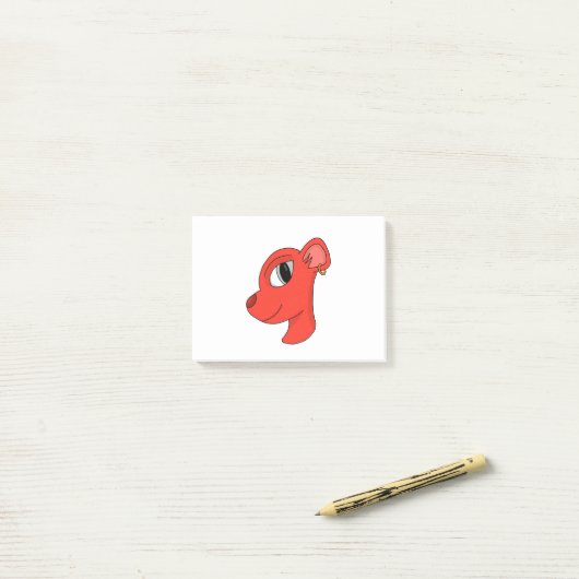Stijlvol feliene met oormerk post-it® notes (Op bureau)