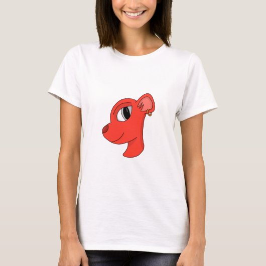 Stijlvol feliene met oormerk t-shirt (Voorkant)