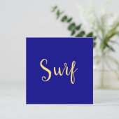 Stijlvol Festief SURF Script Koningsblauwe Achterg (Staand voorkant)