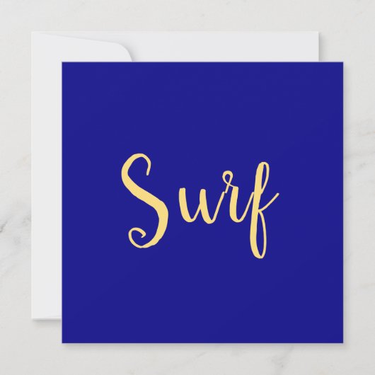 Stijlvol Festief SURF Script Koningsblauwe Achterg (Voorkant)