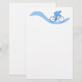 Stijlvol fietsontwerp in blauw. briefpapier (Voorkant / Achterkant)