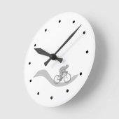 Stijlvol fietsontwerp in grijs. ronde klok (Hoek)