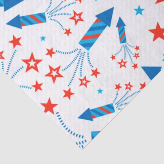 Stijlvol Fireworks Freedom Pattern bevestigen Tissuepapier (Detail)
