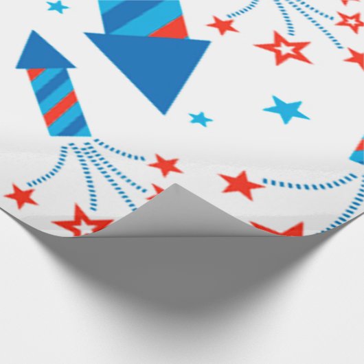 Stijlvol Fireworks Freedom Pattern Cadeaupapier (Hoek)