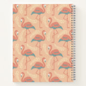 Stijlvol Flamingo Art Deco geïnspireerd patroon Notitieboek (Achterkant)