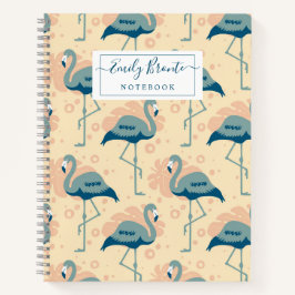Stijlvol Flamingo patroon met kunstdeco-inspiratie Notitieboek