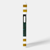 Stijlvol Flamingo Photo Gold Stripes Dare Quote Case-Mate iPhone Case (Achterkant / Rechts)