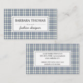 Stijlvol Flannelpatroon Visitekaartje (Voorkant / Achterkant)