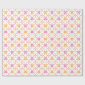 Stijlvol flessenpatroon - roze en Oranje Cadeaupapier (Vlak)