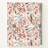 Stijlvol Floral neutraal  Gepersonaliseerd Ontvang Notitieboek (Achterkant)