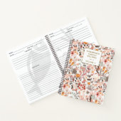 Stijlvol Floral neutraal  Gepersonaliseerd Ontvang Notitieboek (Binnen)