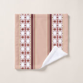 Stijlvol Floral Patroon en Stripe Bad Handdoek (Wasdoekje)