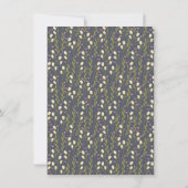 Stijlvol Floral Simple Custom Navy Vrijgezellenfee Kaart (Achterkant)