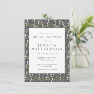 Stijlvol Floral Simple Custom Navy Vrijgezellenfee Kaart