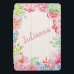 Stijlvol, Floral Waterverf Schilderen op maat iPad Pro Cover<br><div class="desc">Stijlvolle Florale Waterverf Afbeeldingsgepersonaliseerde iPad-cover</div>