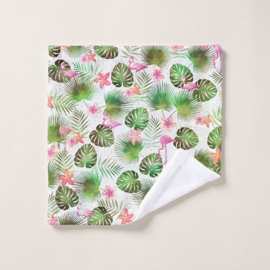 Stijlvol folieontwerp en tropisch ontwerp van Flam Bad Handdoek (Wasdoekje)
