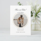 Stijlvol Fotografie Script Huwelijk Bewaar De Datu Save The Date (Staand voorkant)