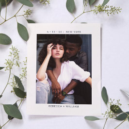 Stijlvol fotohuwelijk sparen de Uitnodiging van de