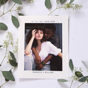 Stijlvol fotohuwelijk sparen de Uitnodiging van de